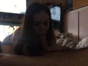 Cheating slut sucks my dick after being a bad girl 8/16