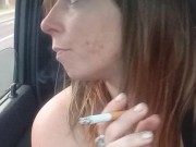 I hope this is the right one of me smoking a cigarette with tits out riding around 11/16