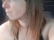 I hope this is the right one of me smoking a cigarette with tits out riding around 12/16