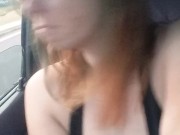 I hope this is the right one of me smoking a cigarette with tits out riding around 9/16