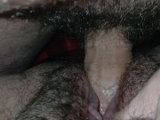 Clit rubbing makes me squirt pee all over his cock 8/16