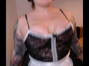 Maid Bounces her titties out!! 3/16