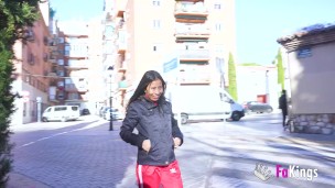 Tight and petite amateur Asian Latina Lore Hot meets her first big cock!