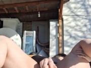 Your wife couldn't wait, has to squirt multiple times outside! 9/16