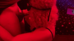 Sucking dick until he comes on my boobs