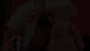 Mexican cowboy showing his feet [VID005]