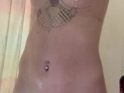 Showering after a blue collar workday 14/16