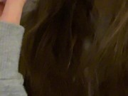 Young pretty brunette sucking her pink toy 11/16