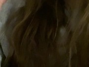 Young pretty brunette sucking her pink toy 9/16