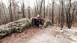 Hiking makes me horny, when I saw this rock I had to immediatly get naked and then do all that