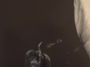 skinny girl in zentai gets cumshot on her belly 16/16