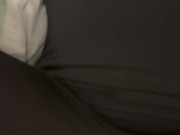 skinny girl in zentai gets cumshot on her belly 2/16