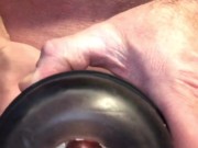 Creampied Fleshlight toy during a quickie masturbation session 13/16
