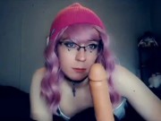 Goth Transgirl Sucks MASSIVE Schlong 1/16