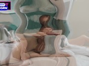 Only one bed in hotel room? Step mom makes rimming to step son for good sex in share bed at vacation 9/16