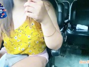 UBER DRIVER COULDN’t RESIST ASKING FOR A BLOWJOB. RISKY PUBLIC OUTDOOR BLOWJOB CUM IN MOUTH 4/16