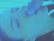 RISKY  PUBLIC TAN STUDIO BJ CUMM ON FACE 12/16