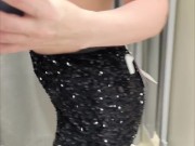 Public dressing room beautiful horny girl 1/16