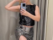 Public dressing room beautiful horny girl 12/16