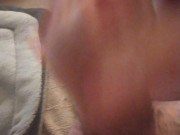 Jerking off me with moanings