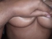 SWEATY RIDE. SWEAT ON MY TITS AND THIGHS