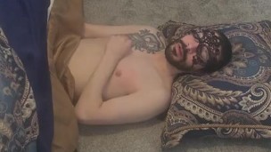 Perverted Bed Creature Controls Hand Straight Edge Under Goon Dangling Close Up Cock Twink