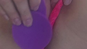 🔥fucking Dildo Close up until Cum Flows from her Pussy💦