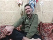 Attempting the lotus pose