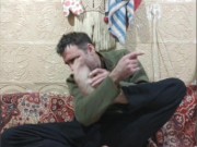 Attempting the lotus pose 6/16