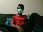 Hairy Desi guy casually masturbating after work 1/16