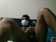 Hairy Desi guy casually masturbating after work 13/16