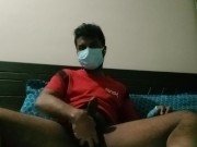 Hairy Desi guy casually masturbating after work 4/16