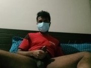 Hairy Desi guy casually masturbating after work 5/16