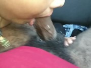 THROAT FUCKING LIGHT SKIN FREAK IN HER BACK SEAT!!!!!!!! 13/16