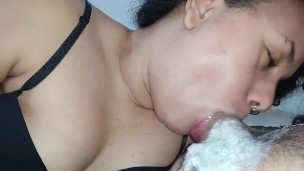 extreme gagging, they fuck his throat to the core, making the cuckold moan and cum with lust