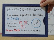 Equation describes a Circle.[JapanMath](Big Natural Tits) 1/16