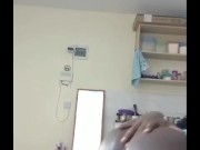 Slid a big black dildo inside her and she loved it 15/16