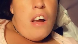 Surprised dildo slid in to far.