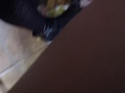 Coming home for lunch and my slave greets me 16/16