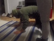 How I enjoy dominating my slave and kicking him 10/16