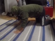 How I enjoy dominating my slave and kicking him 6/16