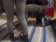 How I enjoy dominating my slave and kicking him 8/16