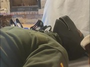 Wearing new socks for my slave 11/16