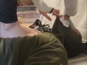 Wearing new socks for my slave 16/16