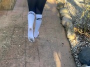 Wearing new socks for my slave 8/16