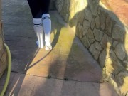 Wearing new socks for my slave 9/16