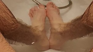 Solo bath masturbation