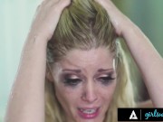 GIRLSWAY - Naughty Jade Baker Gives Kira Noir A Treat Under Her Office Desk