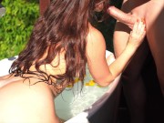 Public Bath,Rough Fuck Till Creampie with Fit Couple 9/16