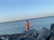 Monika Fox Swims Naked In Sea 11/16